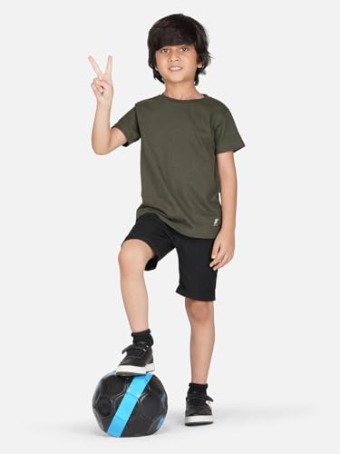 Image of Kids Round Neck Boys Tshirt | Short Sleeves | Natural Organic 100% Cotton Soft Comfortable Fabric | School Plain Color Original Branded Half Sleeve | T-Shirt for Boy Kid | Sleepwear Everyday Casual