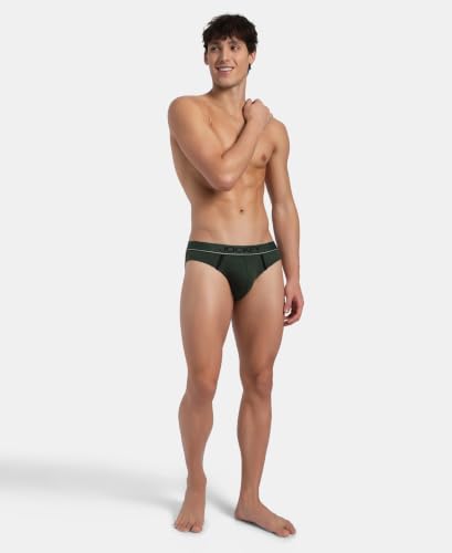 Image of Jockey 8044 Men's Super Combed Cotton Rib Solid Brief with Ultrasoft Waistband (Pack of 2)