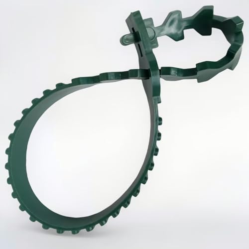 Heavy Duty Tree Stake Supports Adjustable Tree Straightening Ties 5pcs Tree Limb Bands Training System Flexible Rubber Locking Straps - Cable, Plant Ties for Staking (Green 23.6 Inch)