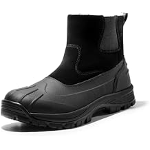 NORTIV 8 Mens Slip on Winter Waterproof Rain Boot for Outdoor