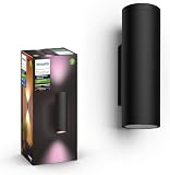 Philips Hue Appear Colour Smart Outdoor LED Wandleuchte (1.180 lm), dimmbare Außenleuchte für das...