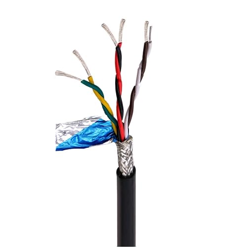 Cable apantallado trenzado 24 AWG de 1 metro y 6 núcleos para proyectos audio