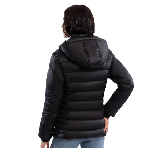 ZMC Thicken Women's Winter Puffer Coat, Warm Hooded Short Puffy Packable Jacket3