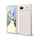 Produktbild oakxco für Google Pixel 6A Hülle Silikon Case, Dünn Schutz Gummi Original Handyhülle, Weich Slim Matt TPU Kameraschutz Stoßfest rutschfest Kratzfest Schutzhülle, für Frauen Damen Mädchen, Beige Creme