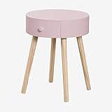 SKLUM Mesita de Noche en Madera Lamba MDF - Madera de Pino Rosa Avellana