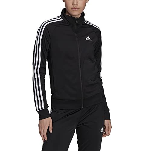 adidas Women s Essentials Warm-Up Slim 3-Stripes Track Top, Black, XX-Large
