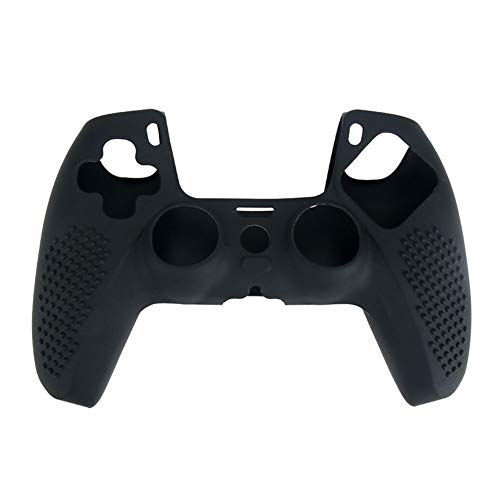 ZSooner Gamepad sy Clean Accessories verschleißfeste weiche Silikon-Schutzhülle für Sony PS5, rutschfest, staubdicht, Controller-Schutz, direkte Passform, kratzfest, Schwarz Cover
