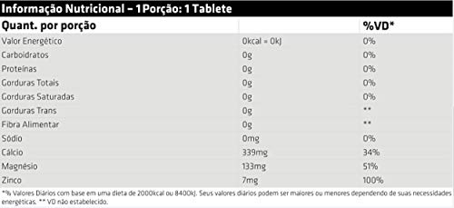 Calcio Magnesio Zinco Mineral Quelato Performance Nutrition 100 tabletes Kit 2 Und