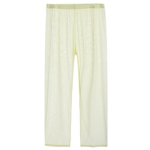 ZONBAILON Men’s Sexy Cool Sheer Pants See Thru Pajama Bottoms Male Transparent Stretchy Loose Lounge Underwear Colorful 1Pc3