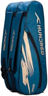 Hundred Cosmogear Badminton Kit-Bag (Teal Green)|Double Zipper|Bag with Front Zipper Pocket, Polyester