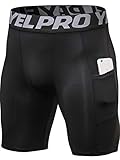 Yuerlian Men's Compression Shorts Cool Dry Sports Underwear Workout Shorts Running Tights with Pocke