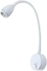 Arandela Led 3w 3000k Haste Flexível Quarto Cabeceira Cama Leitura