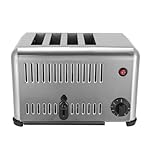 Stainless Steel Toaster 4 slice Commercial Toaster 4 Slot Bread Baking Machine 1.1in Wide Slot with 1-5 Minute Timing for Restaurant and Home Kitchen (1650W 110V) - Image 2