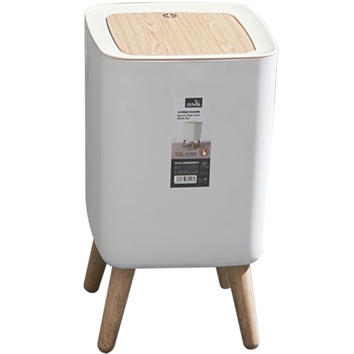 Cubo de basura de 10L plástico con prensa para mantener limpia la cocina y el baño moderno