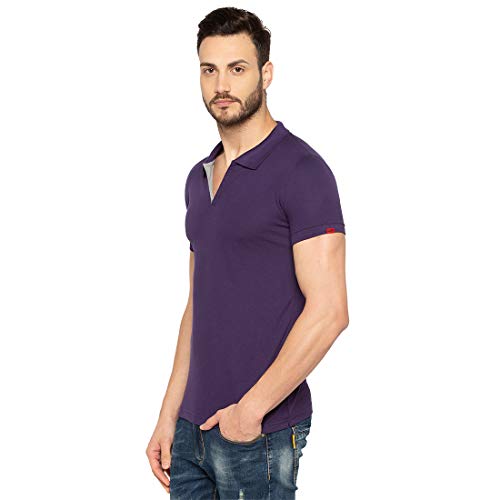 Image of Status Quo Men's Polo T-Shirt | Rich Cotton Blend | Slim Fit | All Day Comfort | Contrast Inner Placket | Polo Collar