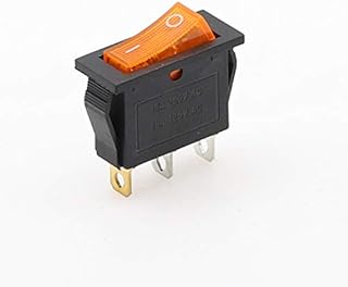 1pc KCD3 autobloqueante Rocker Switch ON-Off 2 Posición Equipo 3 Pin eléctrica con el Interruptor de luz 16A 250VAC / 20A 125VAC (Color : Amarillo)