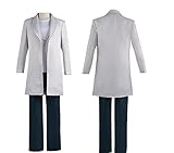 Cosplay Life Suzume No Tojimari Munakata Sota Iwado Suzume Cosplay Costume Halloween Coat Uniform Dress Full Set (White, L)