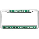 Delta State University Statesman Logo Full Size Standard License Plate Metal Frame