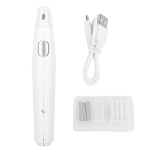 Joyzan 白の円形電動消しゴム 16個の交換用リフィル付き USB充電式 詰め替え式消しゴム 充電式 電動鉛筆消しゴム ディテーラーツール 描画 アート 絵画 スケッチ用 工作用
