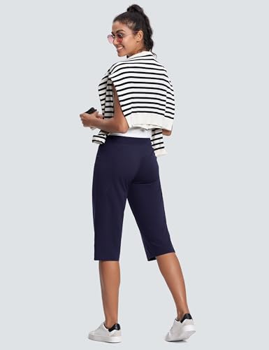 Image of ISEEGZ 15 inch / 18 inch / 21 inch / 25 inch Capri Pants for Women High Waist with Pockets Women's Capris Workout Yoga Pants Loose Straight Leg