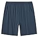 MoFiz Mens Pajama Set Short Sleeve 2 Piece Sleep Bottom Lounge Shorts Knit Solid Modal Night Suit with Pockets PJ's Sleep for Men Sets Size L Blue