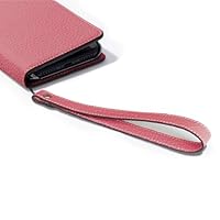 新品 Bonaventura ショルダーストラップ ピンクブラウン/ベージュ　室 iPhone 16 Pro) ハンドル付き バックカバーケース シュリンクレザー