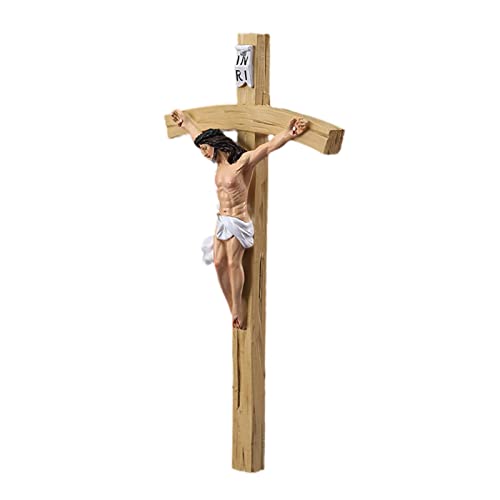 Besokuse Jesus Cross Ornaments,Crucifix Statue Pendant For Christmas Tree,Jesus Christ Figurine Wall Hanging Ornaments #TOP1