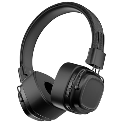 Jrifedptry Auriculares retro clásicos para estudio, estéreo, Bluetooth 5.3, inalámbricos, control táctil, tipo C, B