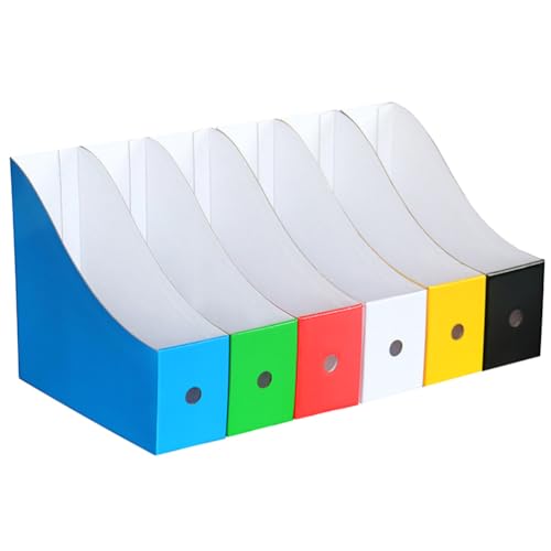 Organiseur de documents de bureau en papier coloré vertical pour classement, lot de 6