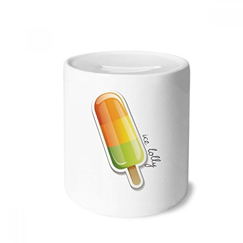 Tirelire en céramique crème glacée jaune orange pour chambre d'enfant