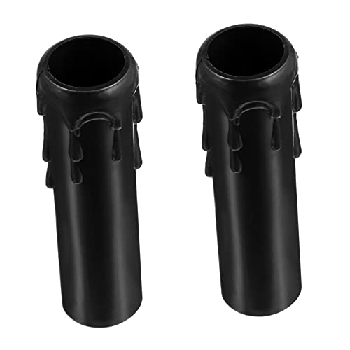Doitool 20 Pcs Tears Candle Sleeves Black Candle Holder Ceiling Light Ceiling Light Bulbs Black Pendant Lights Chandelier Antique Candle Sleeves Chandelier Socket Sleeves Black Suite #TOP28