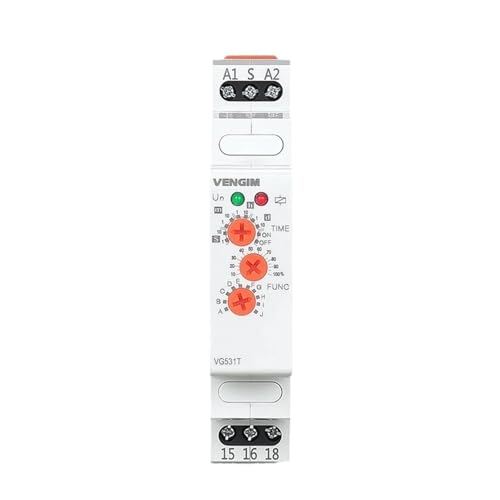 Minuterie marche/arrêt avec relais temporisé rail DIN 220V 24V pour automatisme