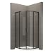 Produktbild Duschkabine ELLA 90x90 cm Höhe: 190 cm Eckduschkabine mit Schiebetüren Viertelkreis aus Klarglas ESG mit schwarzen Aluminium Profile - Sicherheitsglas DK53