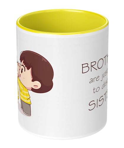 Image of Raksha Bandhan Gifts Printed Mug with Keychain Best Rakhi Combo Gift Set for Brother Rakshabandhan Return Gifts for Sister White 350ml Coffee Mug(Pack of 5) Combo Set(RMCKRCG912)