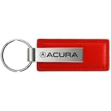 Acura Logo Red Leather Car Key Chain, Official Licensed