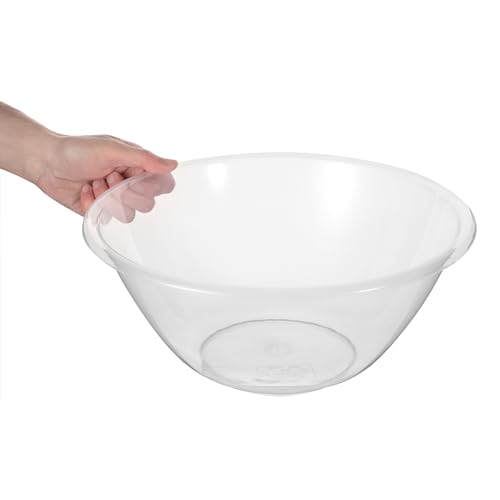 Hardys Clear Extra Large Plastic Mixing Bowl - 30cm, 7 Litre - Non-Absorbent, Food-Safe - Perfect Large Plastic Bowl for Baking & Cakes - Lightweight, Dishwasher & Microwave Safe - Image 4