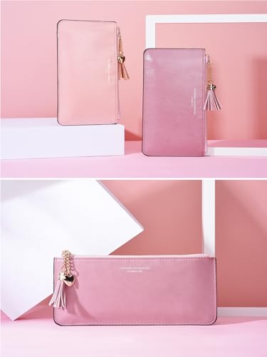 Style Ladies Long Wallet Female Hand-Held Mobile Phone Bag Ultra-Thin Bright Leather Sweet Pu Wallet Card Wallets For Women3