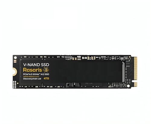NVMe M.2 2280 SSD, 4TB, PCIe 4.0, up to 7,300 MB/s read, up to 6,800MB/s write, Internal SSD, For PS5 Desktop and Laptop, gaming and video editing, high performance, black, PCIe Gen4 NVMe