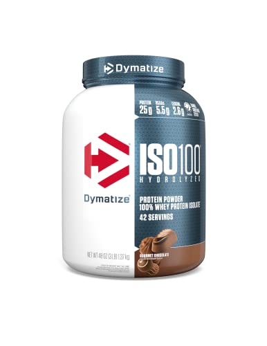 Image of Dymatize ISO100 Hydrolyzed, 100% Whey Protein Isolate, Gourmet Chocolate, 3 lb (1.37 kg)