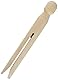 Rayher 6400500 Rundkopf-Wäscheklammern Holz, 11 cm lang, Beutel 50 Stück, Sturmklammern, Rundkopfklammern zum Stecken, Holz-Wäscheklammern, Braun