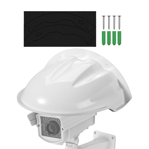 Sghtil Funda protectora para cámaras contra el sol y la lluvia | Protección contra la lluvia y el sol Funda para cámara - Protector de polvo exterior Fácil montaje en el techo para jardín, escuela