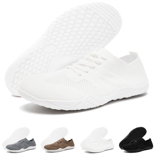 Mens Zero Drop Barefoot Shoes Slip On Walking Shoes Anti Slip Lightweight Mesh Minimalist Breathable Casual Sneakers