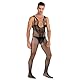 WOSE Sexy Bodystocking Ouvert für Herren, Herre Strumpfhosen Strumpfgürtel, Hohle Jumpsuit Fishnet Stockings Netzbody für Herren, Sissy Dessous Männer Große Größen