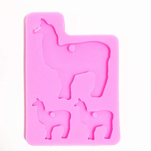 NIRGU Suitable for Automobiles Silicone Camel Family Mold is Suitable for Silicone Keychains with Keyring Hole resinF