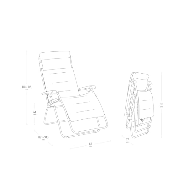 Lafuma Relaxliege RSX Clip AirComfort Braun Taupe