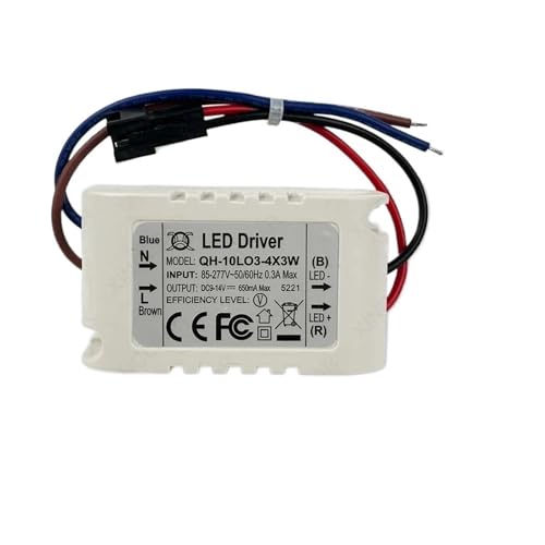 NRXNNDVAK 3W 5W 7W 8W 9W 10W LED Driver DC 2-11V 6-14V 9-20V 18-34V 900mA 600mA 420mA 300mA Lighting Transformers For 3-10W Power Supply(DC 9-20V 420mA,Aluminum Case)