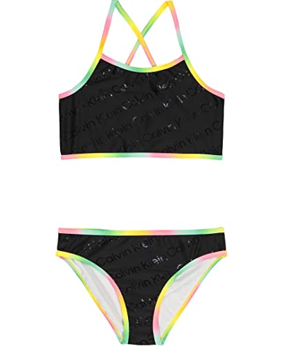 Image of Calvin Klein Girls' One-Piece and Two-Piece Bikini Swimsuits with UPF 50+ Sun Protection, Quick Drying Bathing Suit