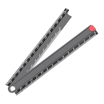 Folding Measuring Stick - 11.8 Inches 90 Degree Folding Metal ...