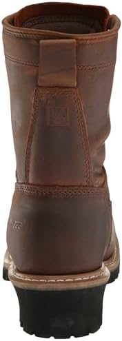 Ad Tec Men's 12" Waterproof Crazy Horse Leather Logger Work Boots | Safety Toe, Electrical Hazard Outsole, Oil Resistant Lug Sole | Image 2