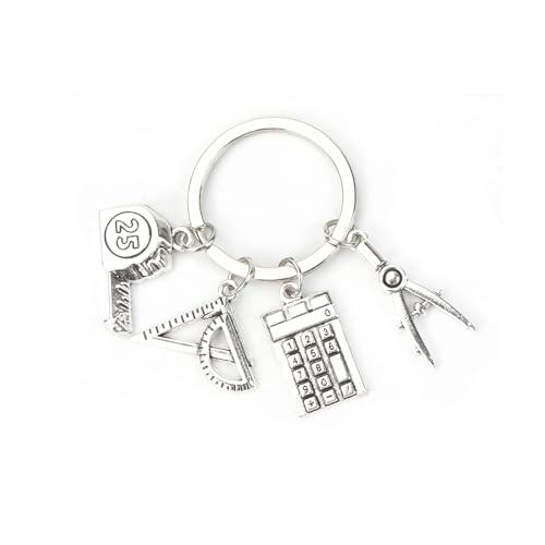 SHTALHST Architect Keychain, Architect Engineer Keychain with geometry Ruler, Ruler